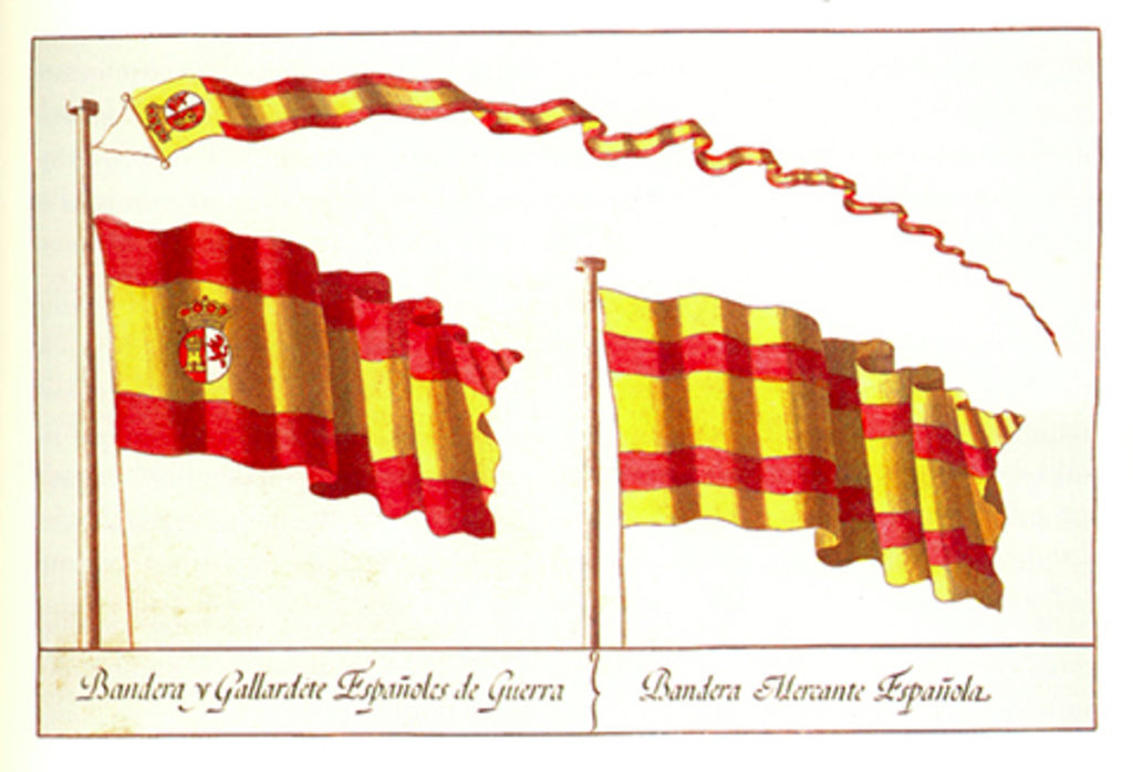 Banderas de España y Canarias
